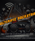 Radio Frogga Ultimate Rockstar Paket – Exklusivpaket mit Radio, Gitarren, Mikrofonen und Soundwellen.